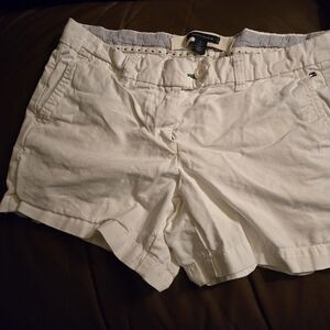 Tommy Hilfiger White Cargo Shorts Lightweight Relaxed Fit